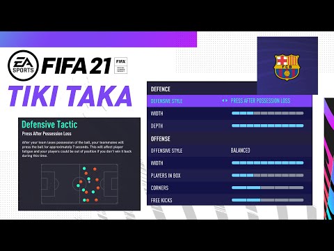 FIFA 21 TIKI TAKA CUSTOM TACTICS