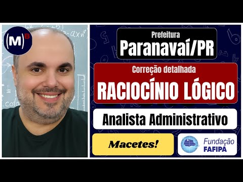 Paranavaí PR 2025 | Gabarito Raciocínio Lógico Matemático – Analista Administrativo (FAFIPA)