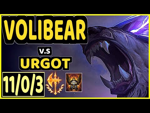 NEW VOLIBEAR - YOPPA (VOLIBEAR) vs URGOT - 11/0/3 KDA TOP CHALLENGER GAMEPLAY - EUW