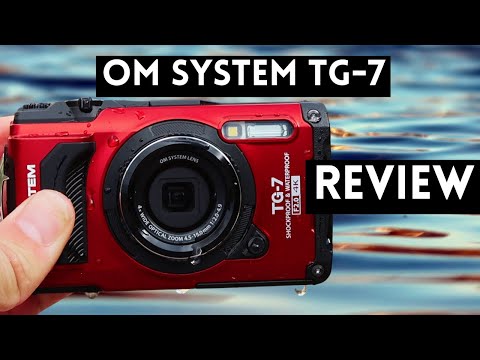 OM SYSTEM Tough TG-7 Digital Camera Bundle (Red) | 12MP BSI CMOS Sensor, f/2 Lens, 4K Video, Waterproof, Shockproof & Freezeproof | Great for Outdoors (V110030RU000) + 64GB Card + Case + Battery video review thumbnail