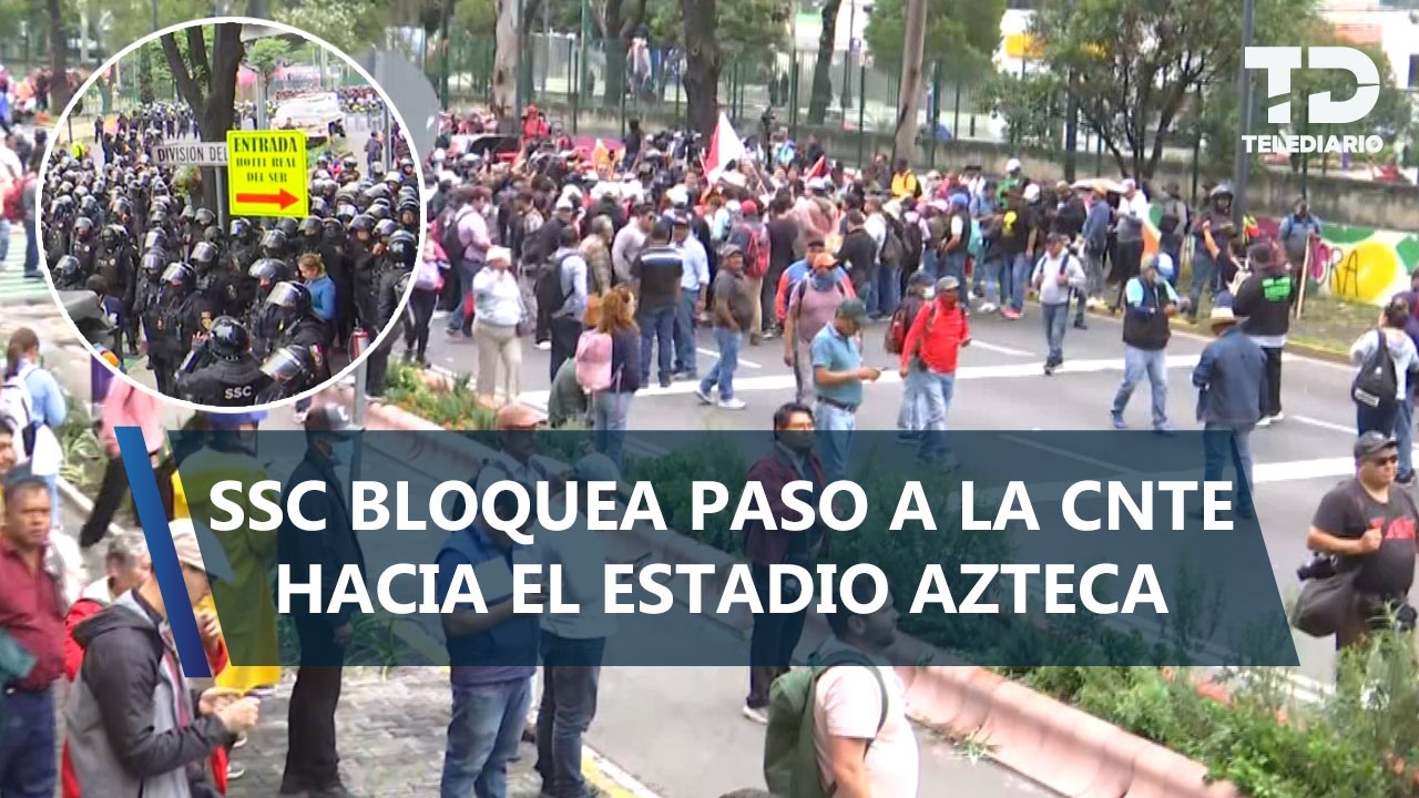 6 mil integrantes de CNTE avanzan hacia Estadio CdMx