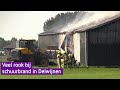 Veel rook bij schuurbrand in Delwijnen