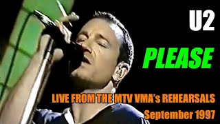 U2 PLEASE LIVE from the MTV VMA Awards rehearsals September 1997 enhanced video / audio proshot
