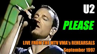 U2 PLEASE LIVE from the MTV VMA Awards rehearsals September 1997 enhanced video / audio proshot