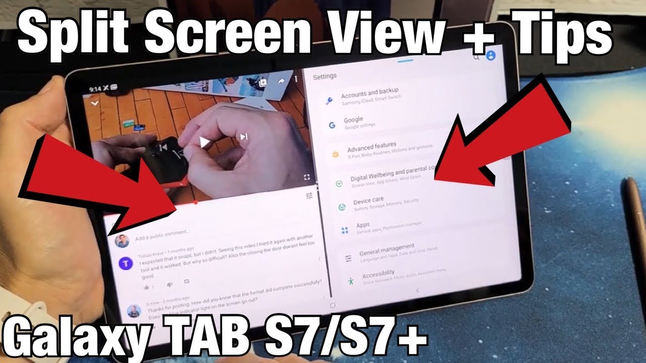 Galaxy TAB S7/S7+: How to Use Split Screen View + Tips (Use 2 or 3 Apps Same Time)