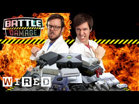 Video Game Console Drop Test - Xbox Vs Playstation Vs Nintendo Vs Sega | WIRED’s Battle Damage