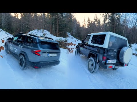 Dacia Bigster 4x4 vs Toyota Land Cruiser in Snow Offroad