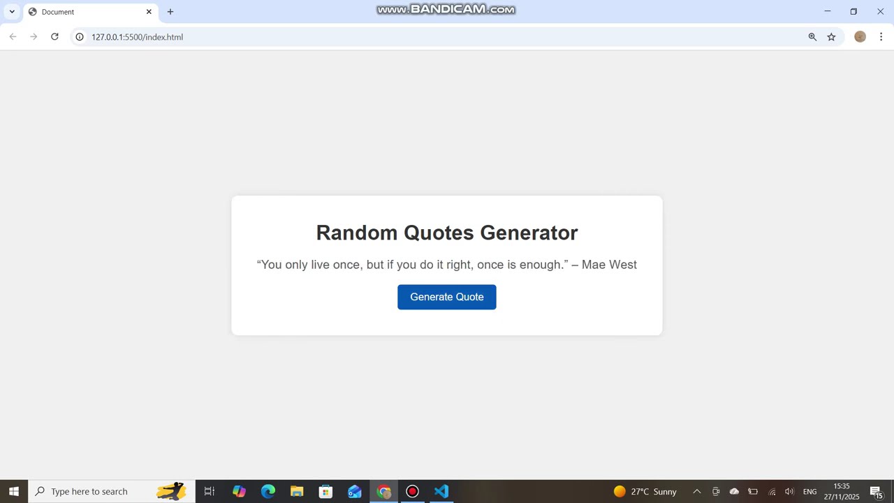 Random Quotes Generator #coding #technology #programming #trending #shorts #javascript