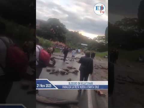 Bloqueo en Villa Tunari paraliza la ruta nueva a Santa Cruz