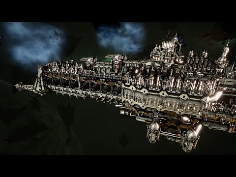Imperial Navy vs Tau Protector Fleet - Skalgrim Mod - Massive Battle - Battlefleet Gothic Armada 2