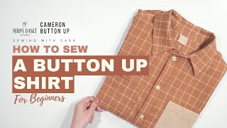 How To Sew A Button Up Shirt For Beginners | feat. Cameron Button Up by Helen