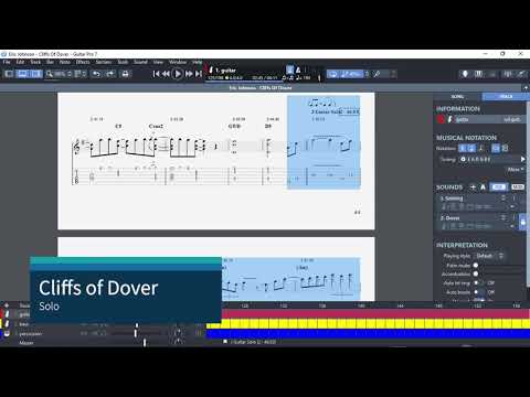 Eric Johnson - Cliffs of Dover Pt 4 - Solo - speed trainer