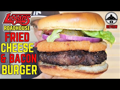 Logan's Roadhouse® FRIED CHEESE & BACON BURGER Review!...