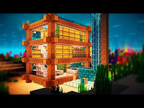 JUNS MAB Architecture Tutorial - Easy Minecraft: UnderWater House Tutorial - How to Build a House in Minecraft #43