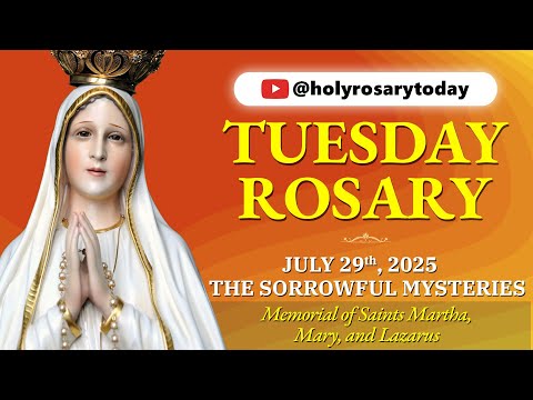 TUESDAY HOLY ROSARY 🧡 JULY 29, 2025 🧡 SORROWFUL MYSTERIES OF THE ROSARY [VIRTUAL] #holyrosarytoday