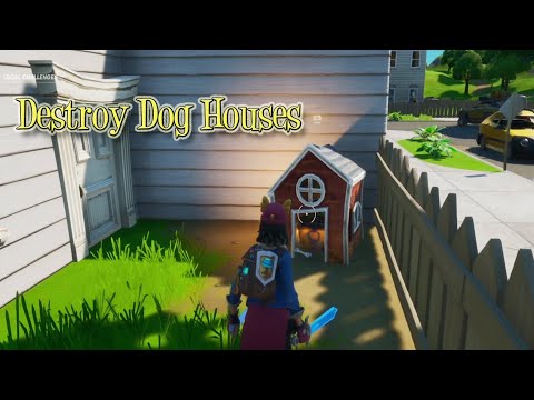 Destroy Dog Houses - Meowscles Mischief Challenge - Fortnite