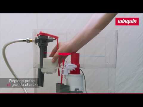 Wirquin 10724038 Chasse d'eau wc complète mécanisme wc double chasse MW2 &  robinet flotteur à alimentation latérale F90, gris et rouge : :  Bricolage