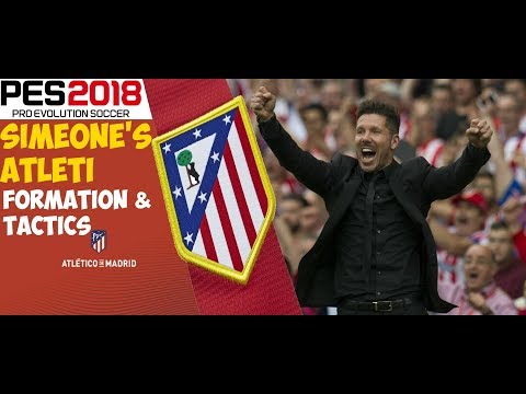 PES 2018 | Diego Simeone's Atletico Madrid | Formation & Tactics | RED & WHITE WALL!