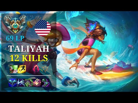 Taliyah Bot vs Kai'Sa - 12 kills - Tos8719 NA Master (69 LP) Patch 11.3