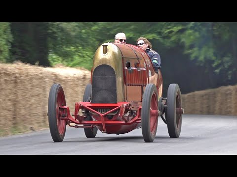 28.4 Liter 4-Cylinder Fiat S76 "The Beast of Turin" Shooting Flames & Exhaust Sounds!