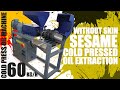 WITHOUT SKIN SESAME OIL EXTRACTION UNHULLED SESAME COLD PRESSED OILING BEST SINGLE PHASE MACHINE