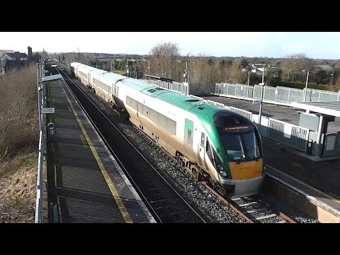 2 x IE 22000 Class Intercity Trains - Monasterevin Station, Kildare
