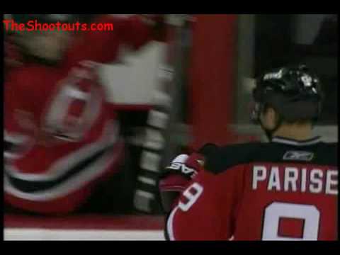 Zach Parise (NJD) vs. Jose Theodore (WSH) Shootout November 15, 2008