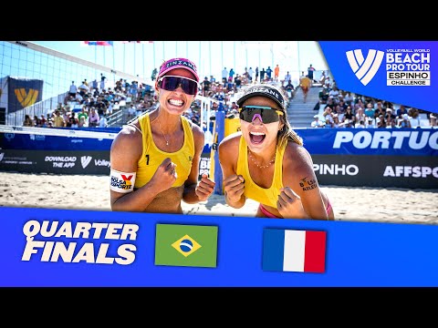 Andressa/Vitoria vs. Placette/Richard - Quarter Finals Highlights Espinho 2023 #BeachProTour