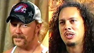 Hetfield tries not to laugh while high Hammett defends St Anger