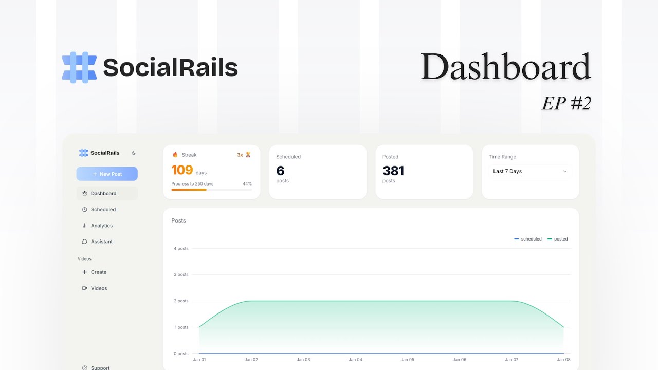 SocialRails video preview