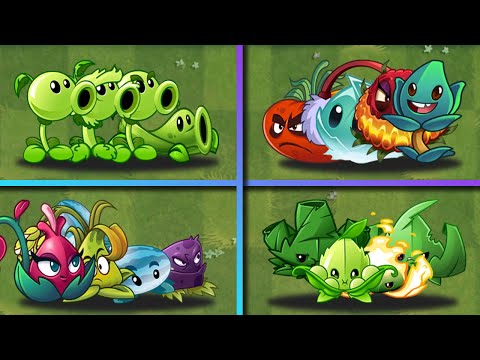 Random 4 Team 4 Plants Battlez - Which Best Team? - PvZ 2 Team Plants vs Team Plants