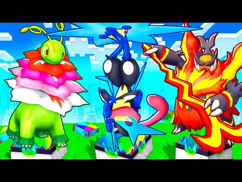 We Chose MEGA LUCKY BLOCK Starter Pokémon! (Minecraft Pixelmon)
