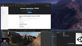 Video thumbnail for FMOD 2.0.11 + Unity 2020.1.3f1 + Oculus Spatializer Plugin v19.0 by Ruben Hulzebosch
