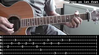 Slide (Goo Goo Dolls) Intro Guitar Cover + Tabs and Slow Motion Lesson