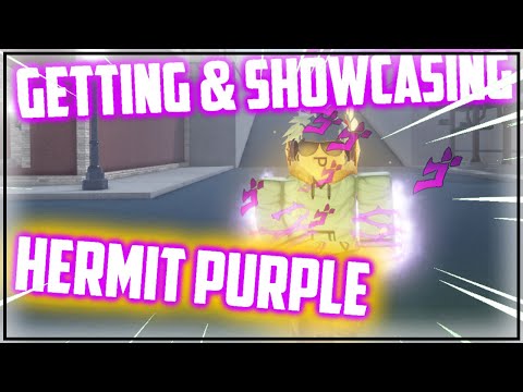 *NEW* GETTING & SHOWCASING HERMIT PURPLE IN YOUR BIZARRE ADVENTURE | YBA Showcase | Roblox