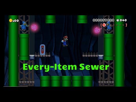 "There's a Checkpoint on a Speedrun?" Super Mario Maker Every-Item Sewer By Arnoud