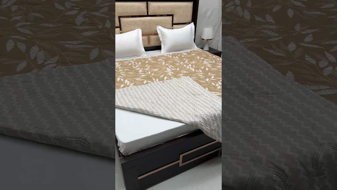 Pure Decor Luxury Bedding Poly Cotton Double Bed King Size Comforter with laser stitching, A – 3420