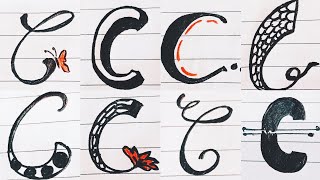 40 types C alphabet calligraphy | #Part 3 | Krafty Tóts