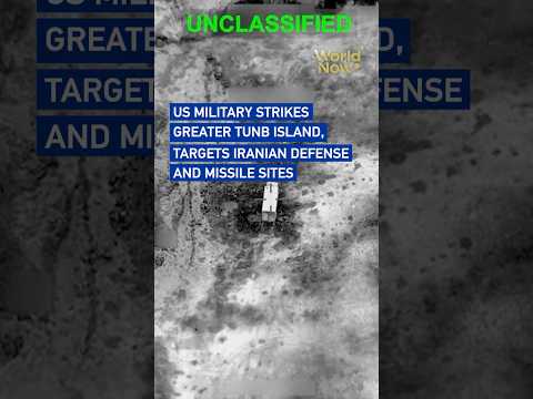 US military strikes Greater Tunb Island, targets Iranian defense and missile sites #worldnow