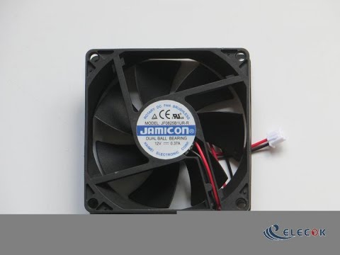 JF0825B1UR-R Server - Square Fan 12V0.37A  sq80x80x25mm  100x2Wx2P 2-Wire