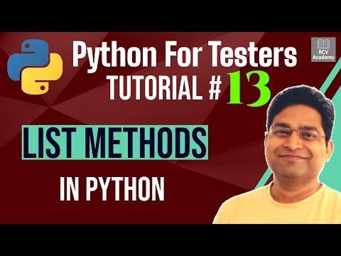Python for Testers 13 List Methods in Python