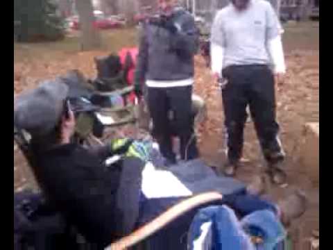 Winter Bigballs Kickball - Natron keeping us entertained