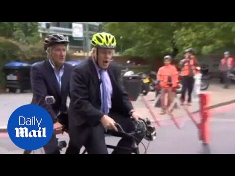 Could Paxman replace BoJo? Here they cycle off into the sunset - Daily Mail