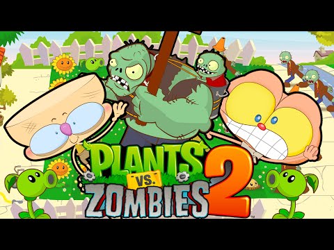 Capa de Mongo e Drongo em Plantas VS Zumbis Parte 2 - Plantas versus Zumbis em desenho animado