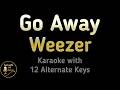 Weezer Go Away Karaoke Instrumental Lower Higher Male Female Original Key