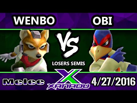 S@X 147 - Obi (Falco) Vs. Wenbo (Fox) SSBM Losers Semis - Smash Melee