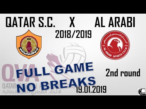 Qatar SC X Al Arabi 3:0 - Qatar Volleyball League 18/19 - (19.01.2019) NO BREAKS, BACK VIEW