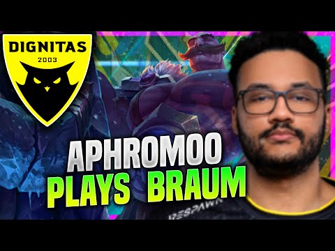 WHEN  APHROMOO PICKS BRAUM! - DIG Aphromoo Plays Braum SUPPORT vs Alistar! | Challenger TV