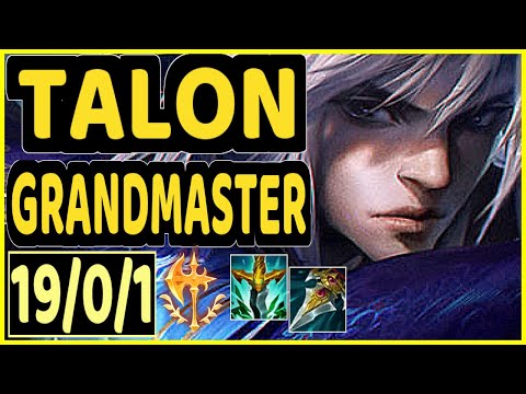 TALON - 19/0/1 KDA GAMEPLAY - KR Ranked GRANDMASTER