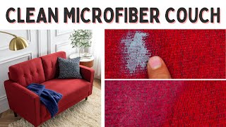How to clean heavily soiled microfiber couch with vinegar and baking soda   clean suede couch